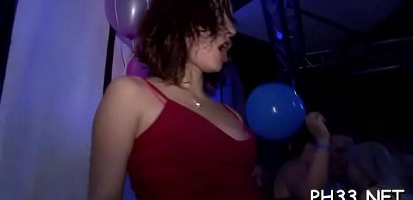  Yong beauties in club are fucked hard by older mans in ass and puss in time